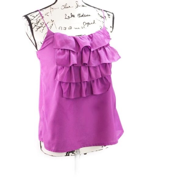 Forever21 Purple Ruffled Spaghetti Strap Top - Picture 2 of 6